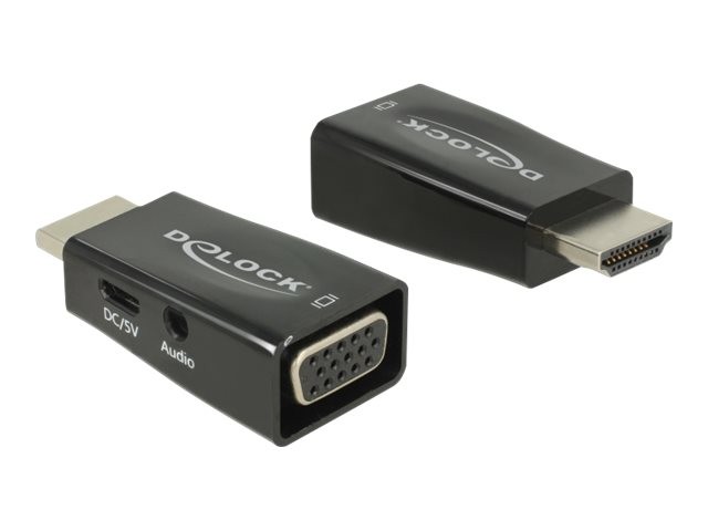 Delock Adapter HDMI-A Male > VGA Female with Audio Video Converter 65901