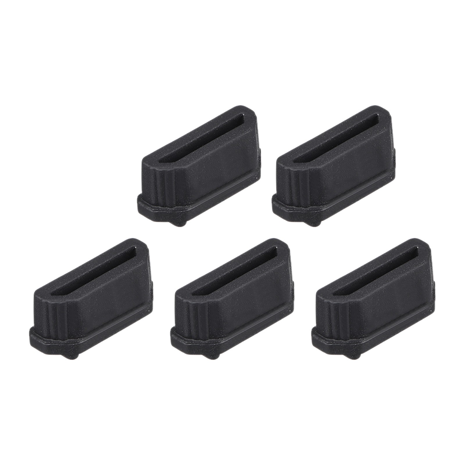 Anti Dust Cap Cover Silicone Stopper Cap Cover 11 x 1.3mm Black 5 Pcs