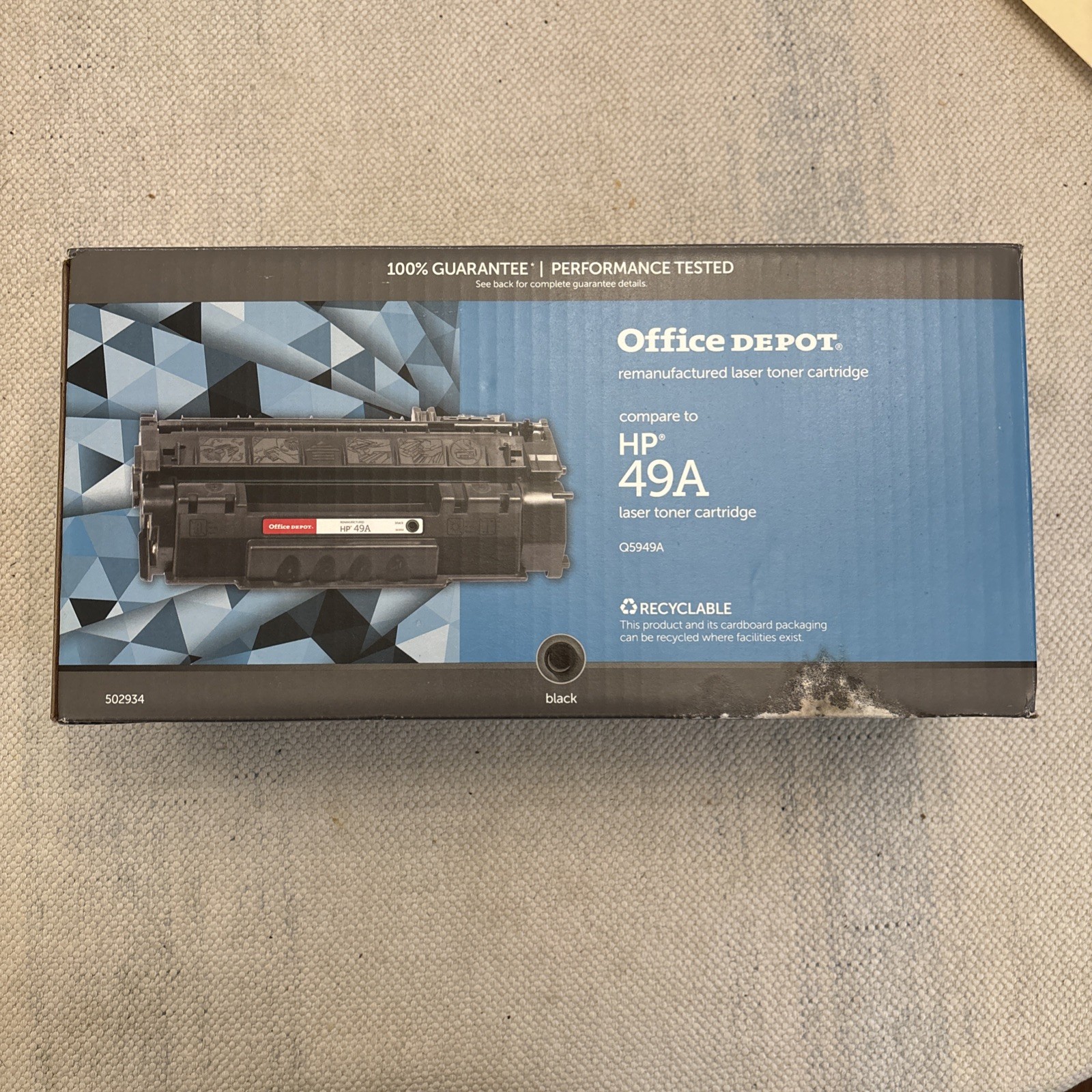 Office Depot Reman Toner Cartridge Replaces HP 49A, Black