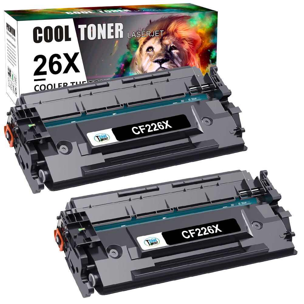 2 Pack CF226X Toner Cartridge for HP 26X Laserjet Printer Pro M402dn M402d M402n