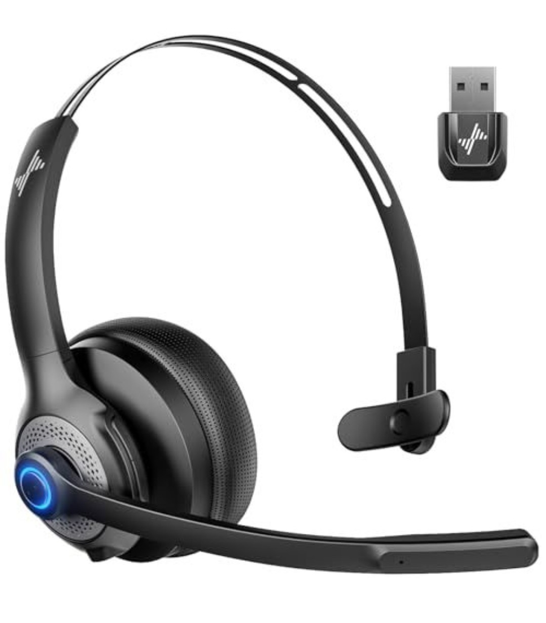 Comp @ $49 JIAMQISHI Wireless Headset with Microphone Bluetooth V5.2 Headphones 