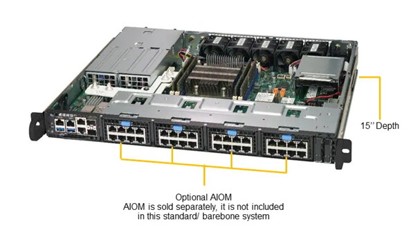 SuperMicro SYS-1019D-16C-FRN5TP 1U System with Redundant 400W PWS