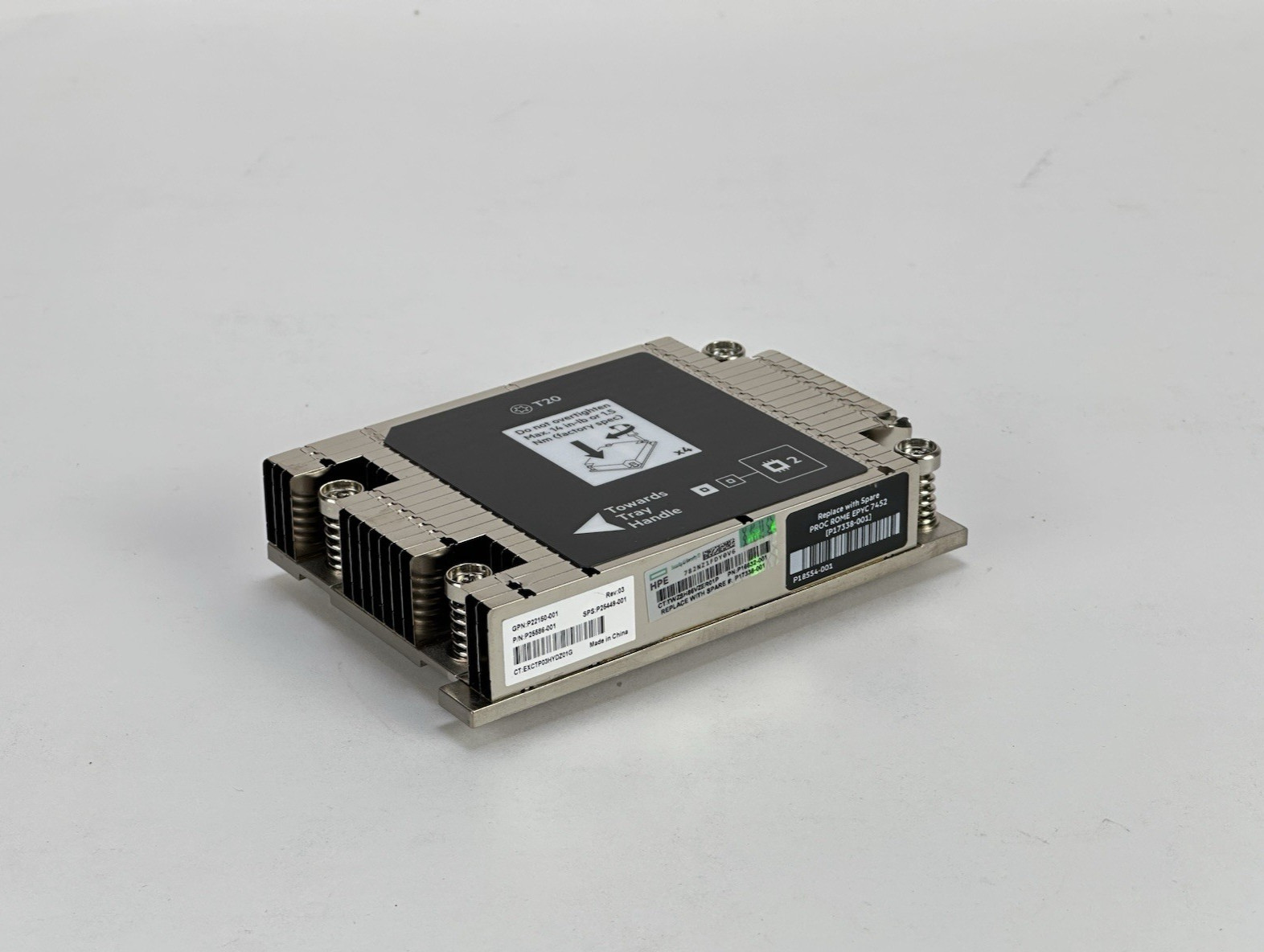 HPE P25449-001 ProLiant XL225n Gen10 Plus CPU2 Heatsink