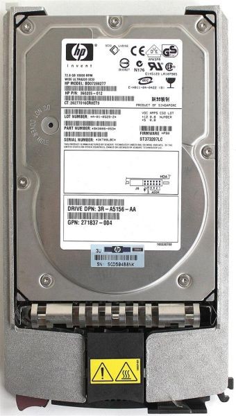 Hp 72.8gb 10k u320 scsi hdd, bd07288277, 360205-012, 9x3006-053, fw: hpb0, st37