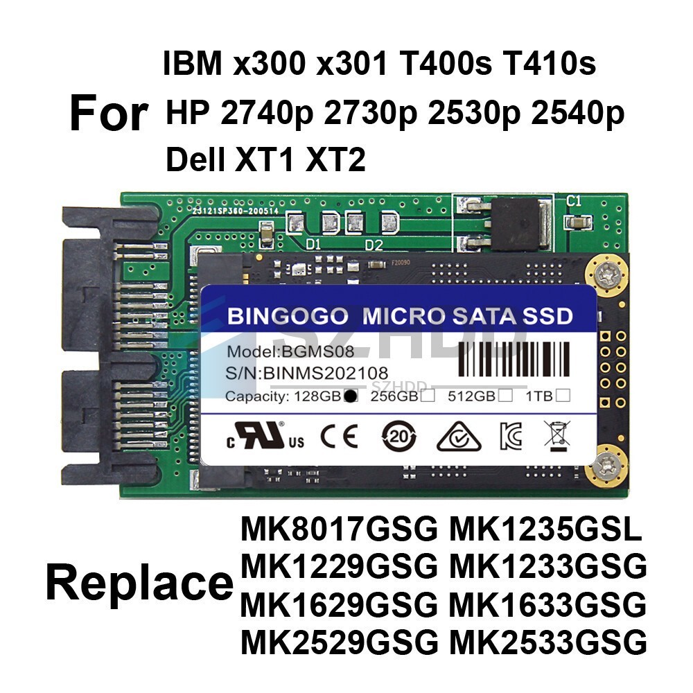 NEW 1.8“ 128GB MICRO SATA Internal SSD FOR HP EliteBook 2530p 2540p 2730p 2740p