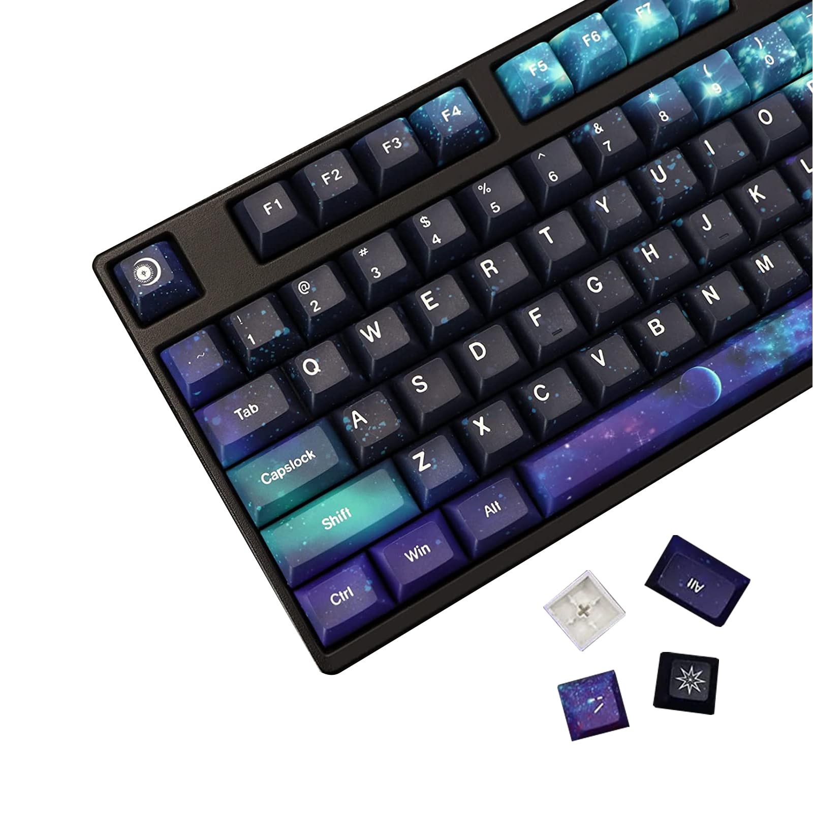 139 PCS Starry Sky PBT KCA Profile Keycaps Fits Kailh Cherry MX Switch ISO
