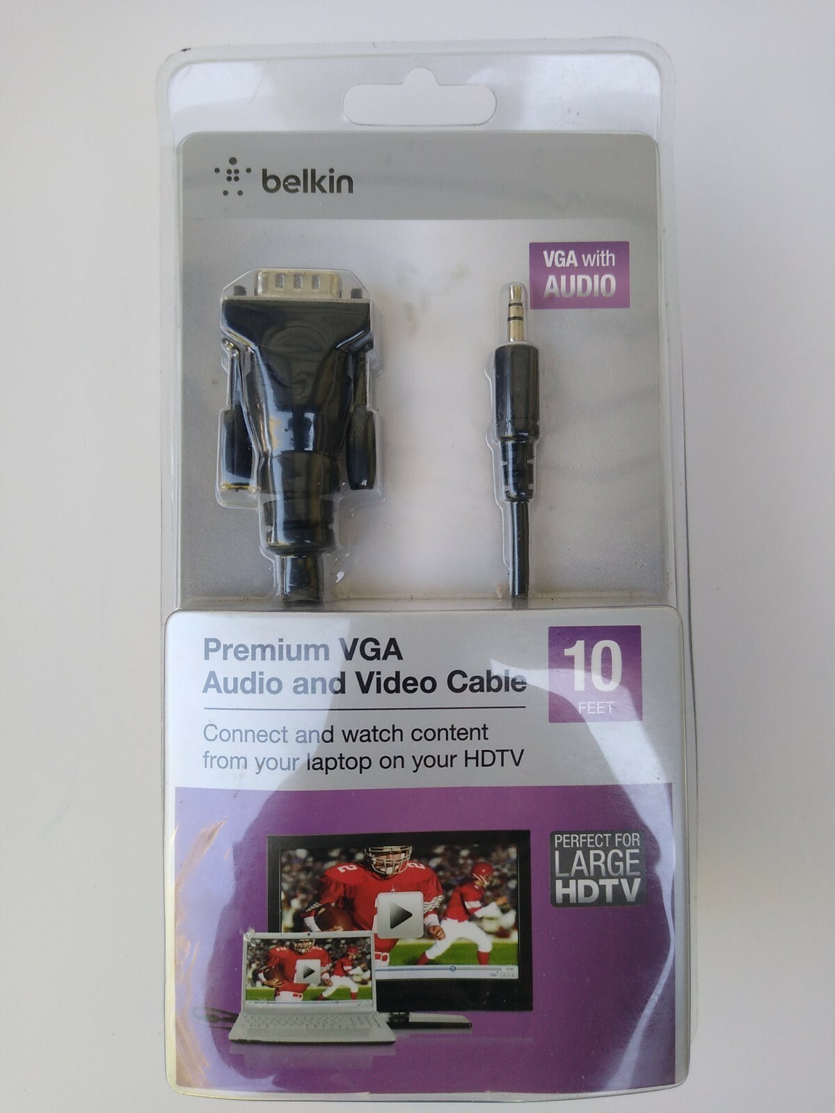 Belkin Premium VGA Audio and Video Cable 10'  *New/Sealed*   1.011