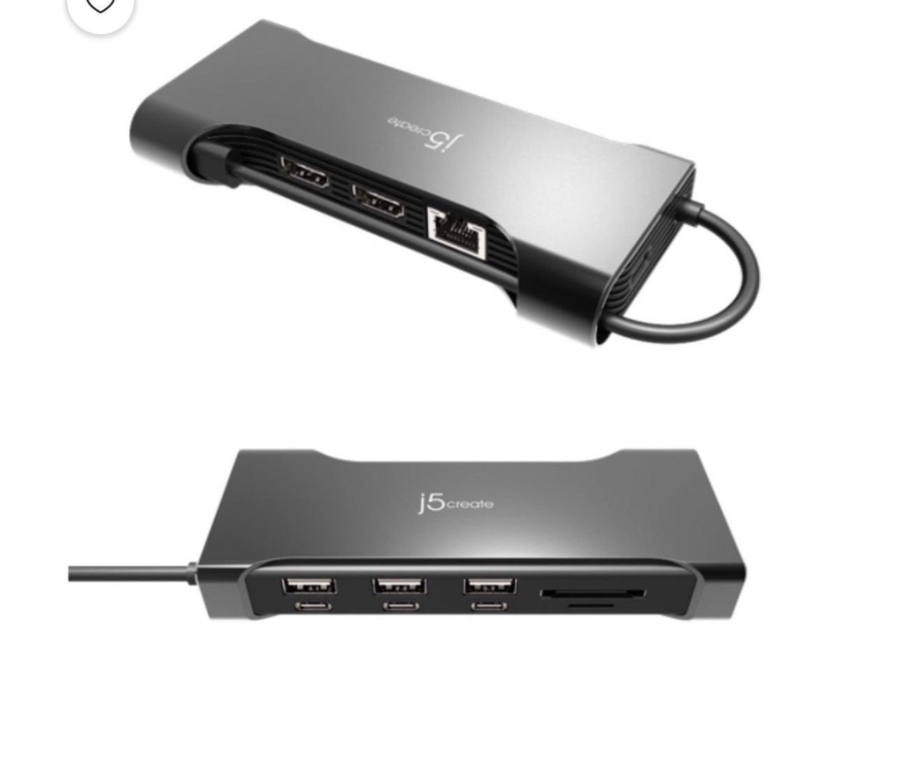 J5 Create Flexible Ports USB-C Dual 4K60 HDMI Hub 12-in-1