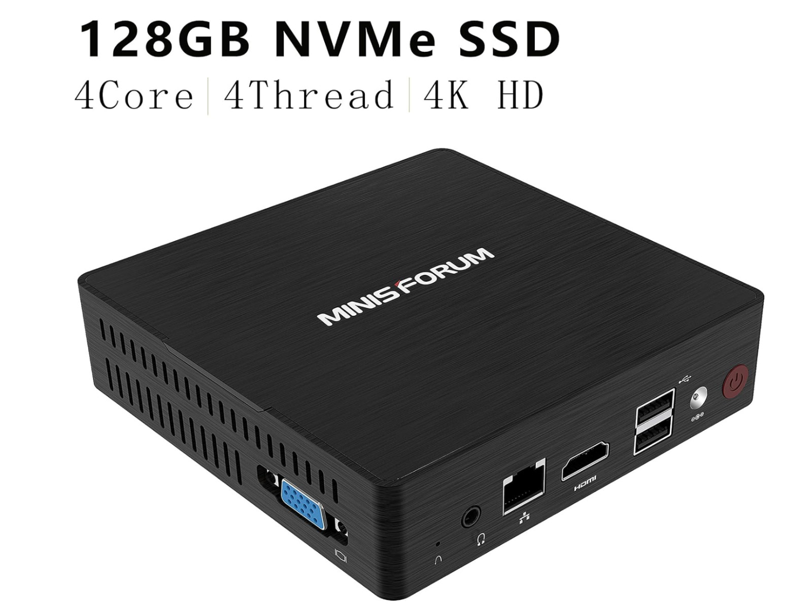 Desktop MINI PC, Intel Celeron J3160 Processor(up to 2.24 GHz) 4GB LPDDR3+128GB 