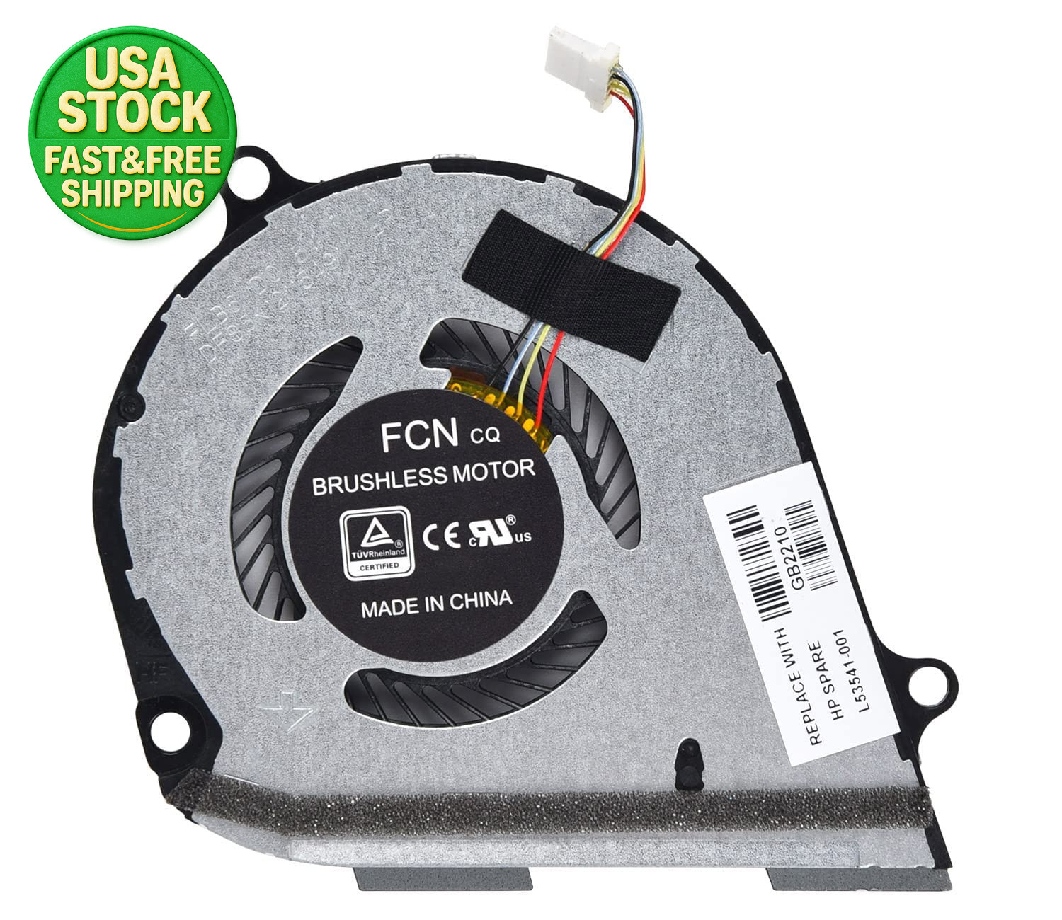 CPU Cooling Fan for HP Envy x360 15-DS 15-DR 15M-DR 15M-DS L53541-001 Series
