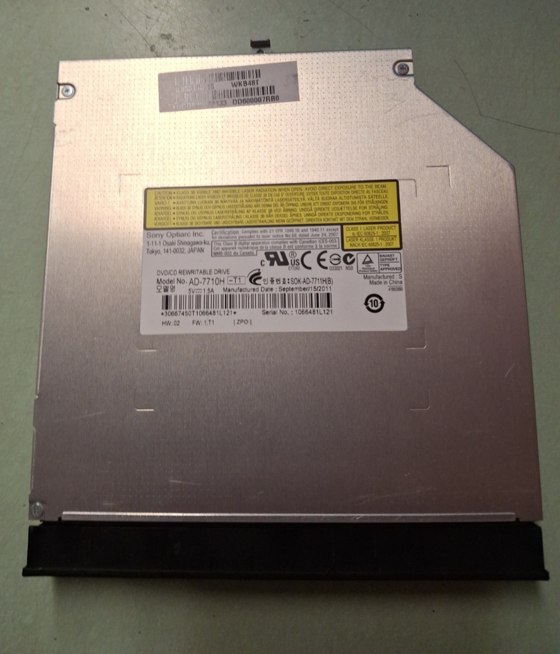 Sony AD-7710H DVD/CD Rewritable Drive  Black Bezel
