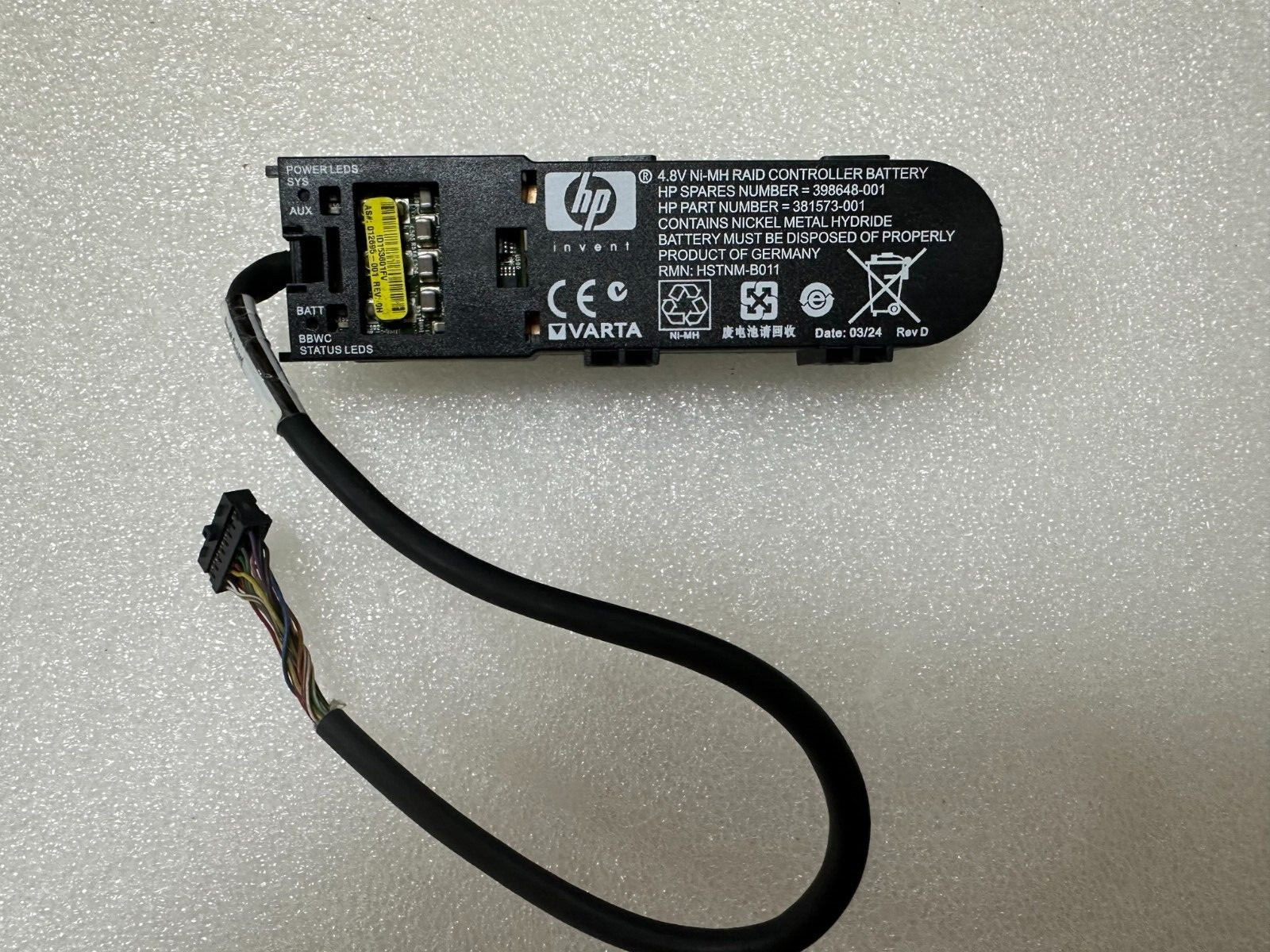 2026 NEW HP 4.8V  RAID Battery P400 P600 P800 G5 381573-001 398648-001 w/cables