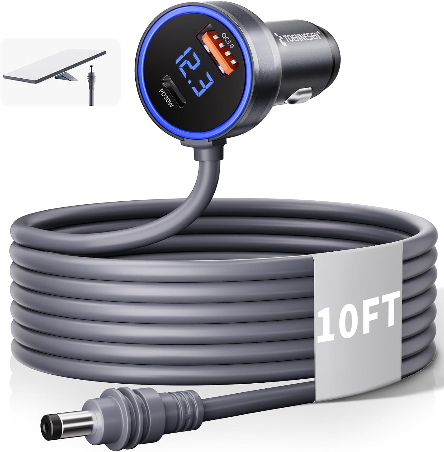 Starlink Mini Car Adapter with 10FT DC Power Cable, Durable 16AWG