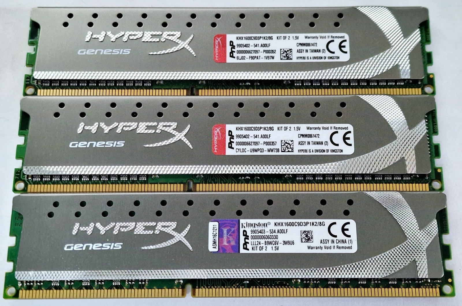 Kingston HyperX Genesis 12GB (3x 4GB) DDR3 Gaming RAM Kit UDIMM 1600MHz CL9 1.5V
