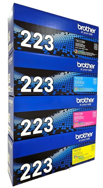 Brother TN223 Toner Cartridge Set Standard Yield CMYK (Black Cyan Magenta Yellow
