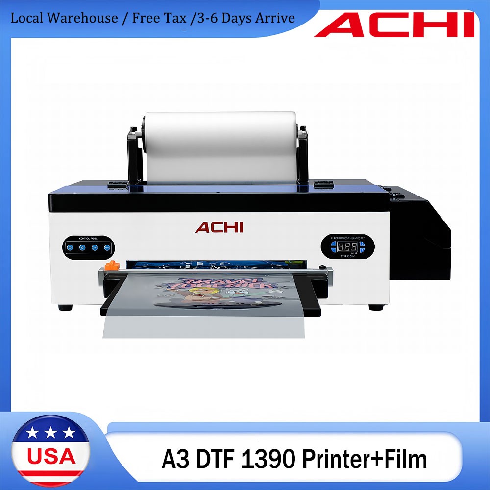 ACHI A3 DTF 1390 Printer Direct to Trasnfer Film T-shirt Print Epson 1390 Head