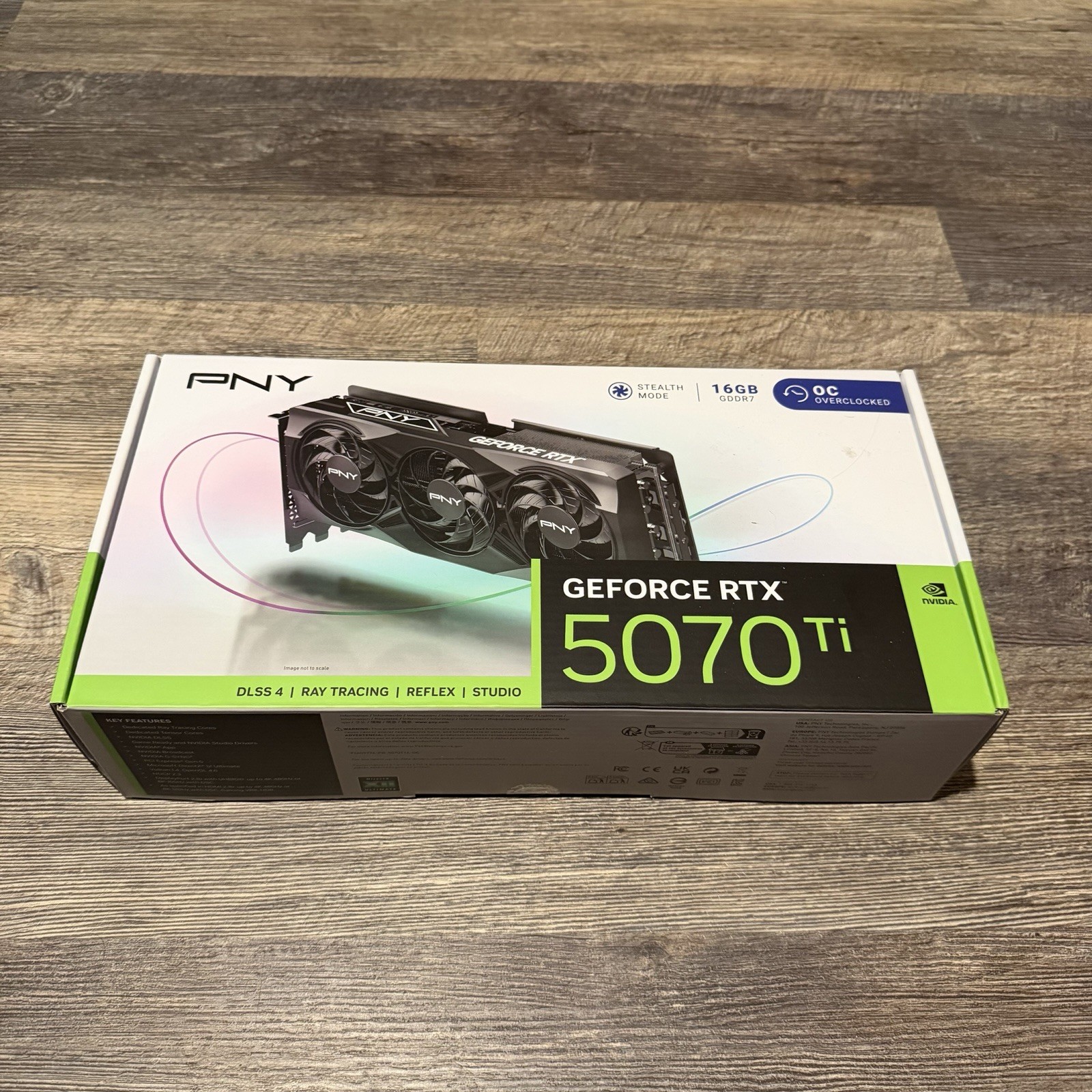 NVIDIA RTX 5070 Ti GeForce PNY OC Triple Fan Graphics Card 16GB GDDR7 256-bit AI