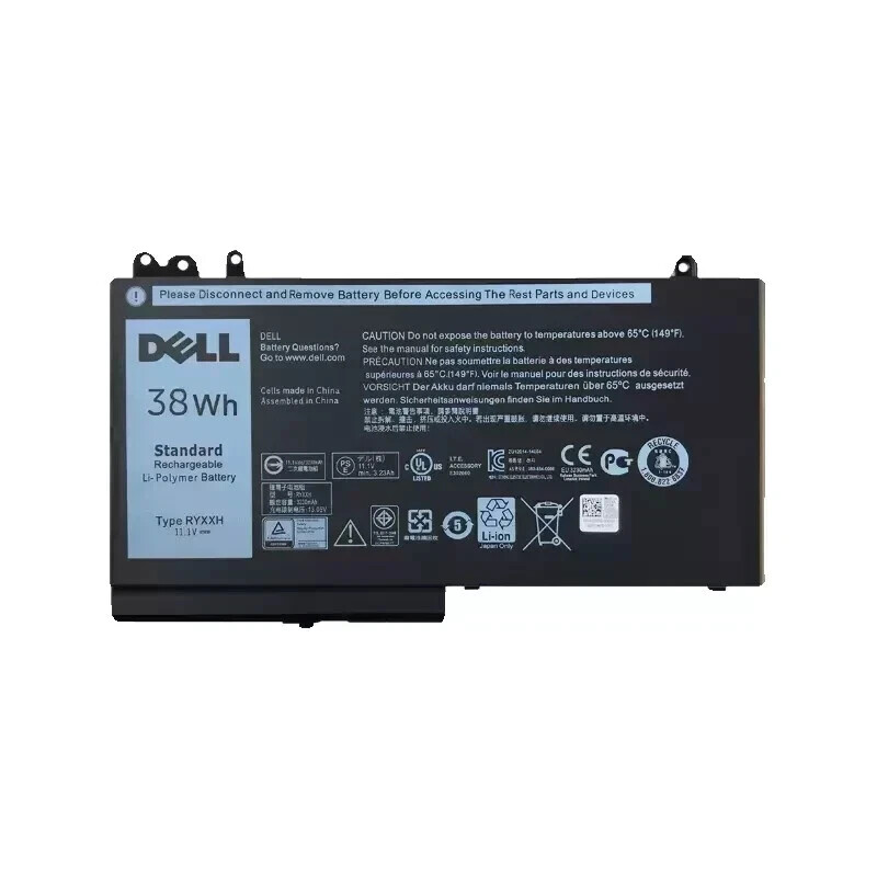 Genuine 38Wh RYXXH Battery For Dell Latitude E5450 12 5000 11 3150 3160 YD8XC US