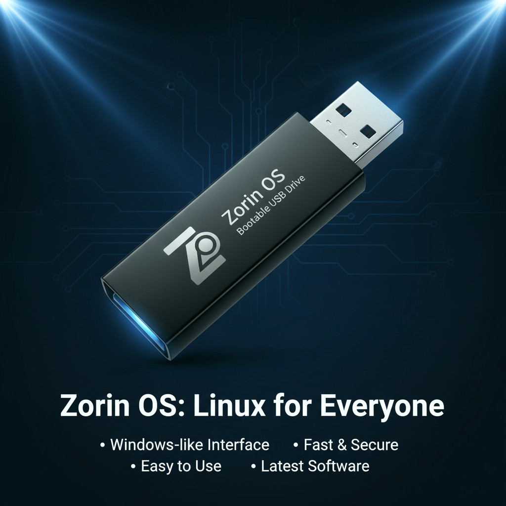 Zorin OS 18.1 Core Linux Bootable USB 3.0 64-bit | Live & Install | 32GB