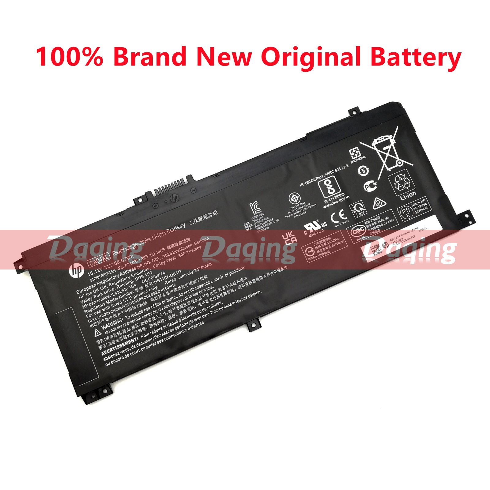 New Original SA04XL Battery for HP ENVY X360 15-DR 15-DS 17-CG 17-CW HSTNN-UB7U