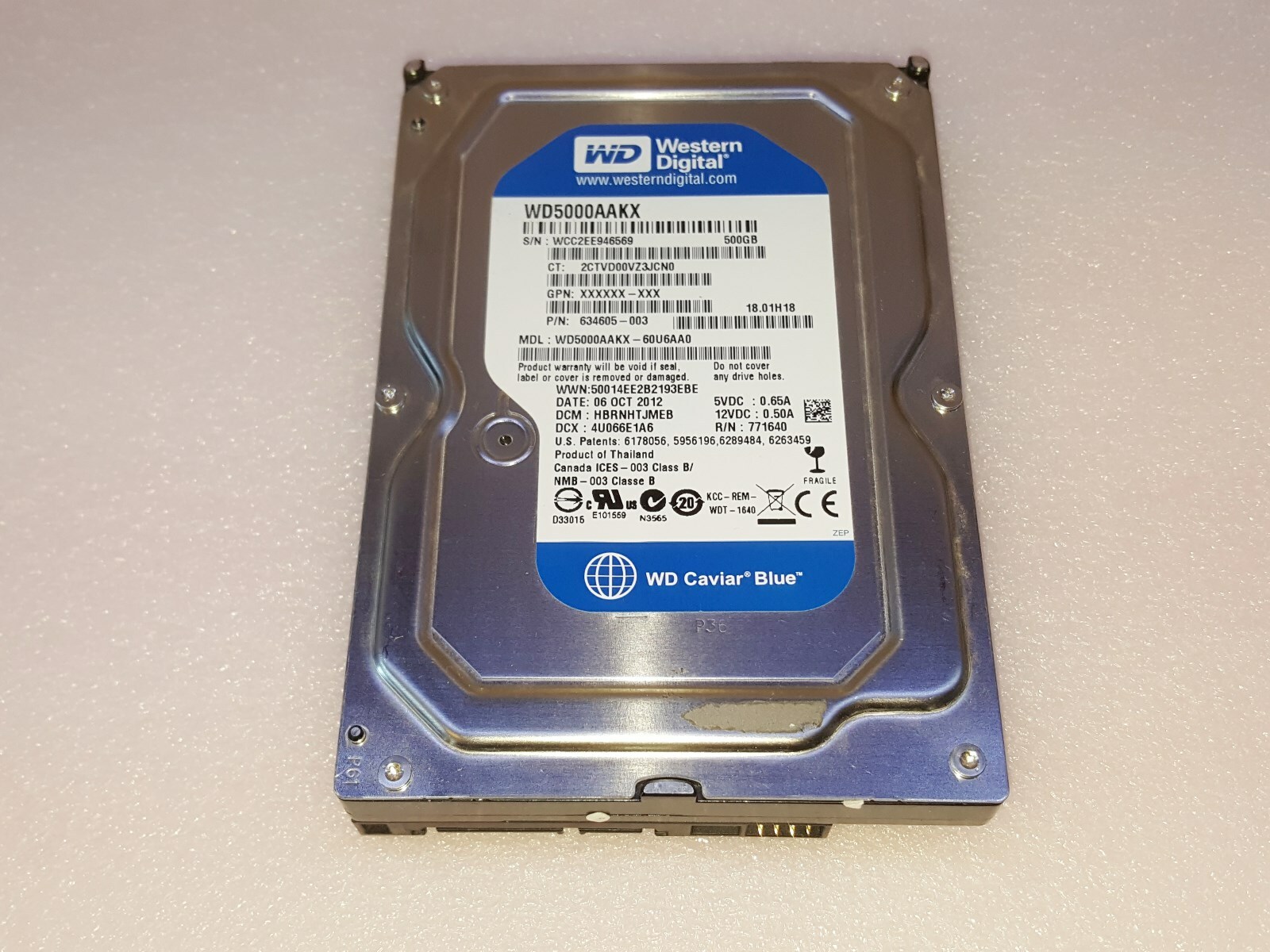 HP Pavilion Elite HPE-500y - 500GB Hard Drive Windows 7 Professional 64 bit