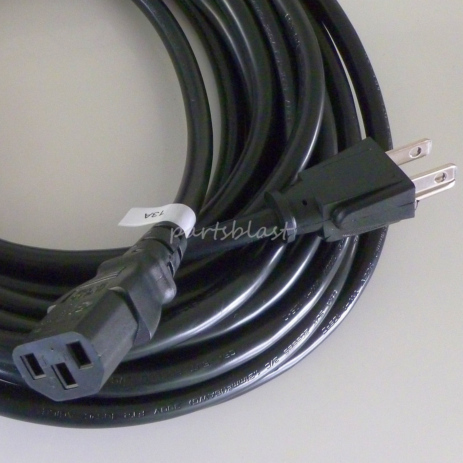 25ft Extra Long 16 gauge AC Power Cord Heavy Duty IEC320 Cable/Wire PC Desktop