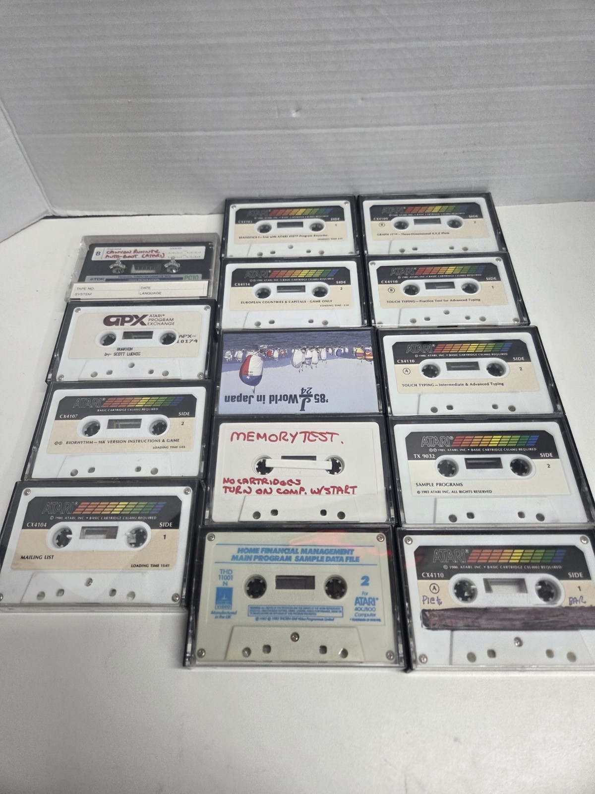 Vintage Atari Program Cassette Lot 