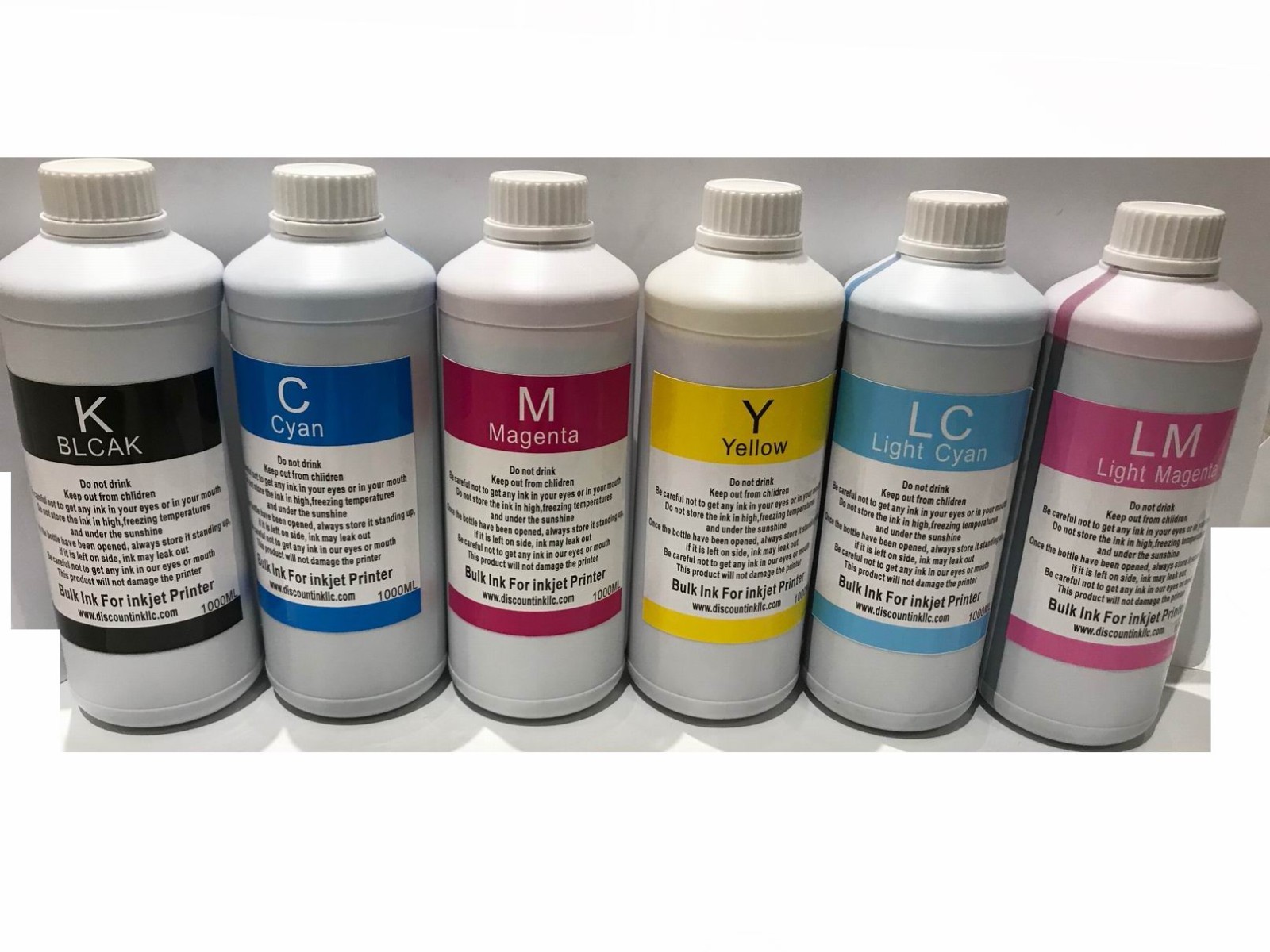 6x1000ml Liter Refill bulk Ink for Epson 79 1400 1410 CIS 6x34oz CISS