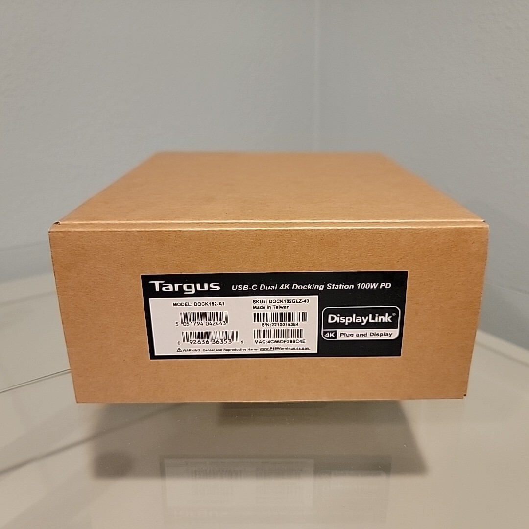 BRAND NEW Targus USB-C Universal Dual Video 4K Docking Station 100W Pwr Delivery