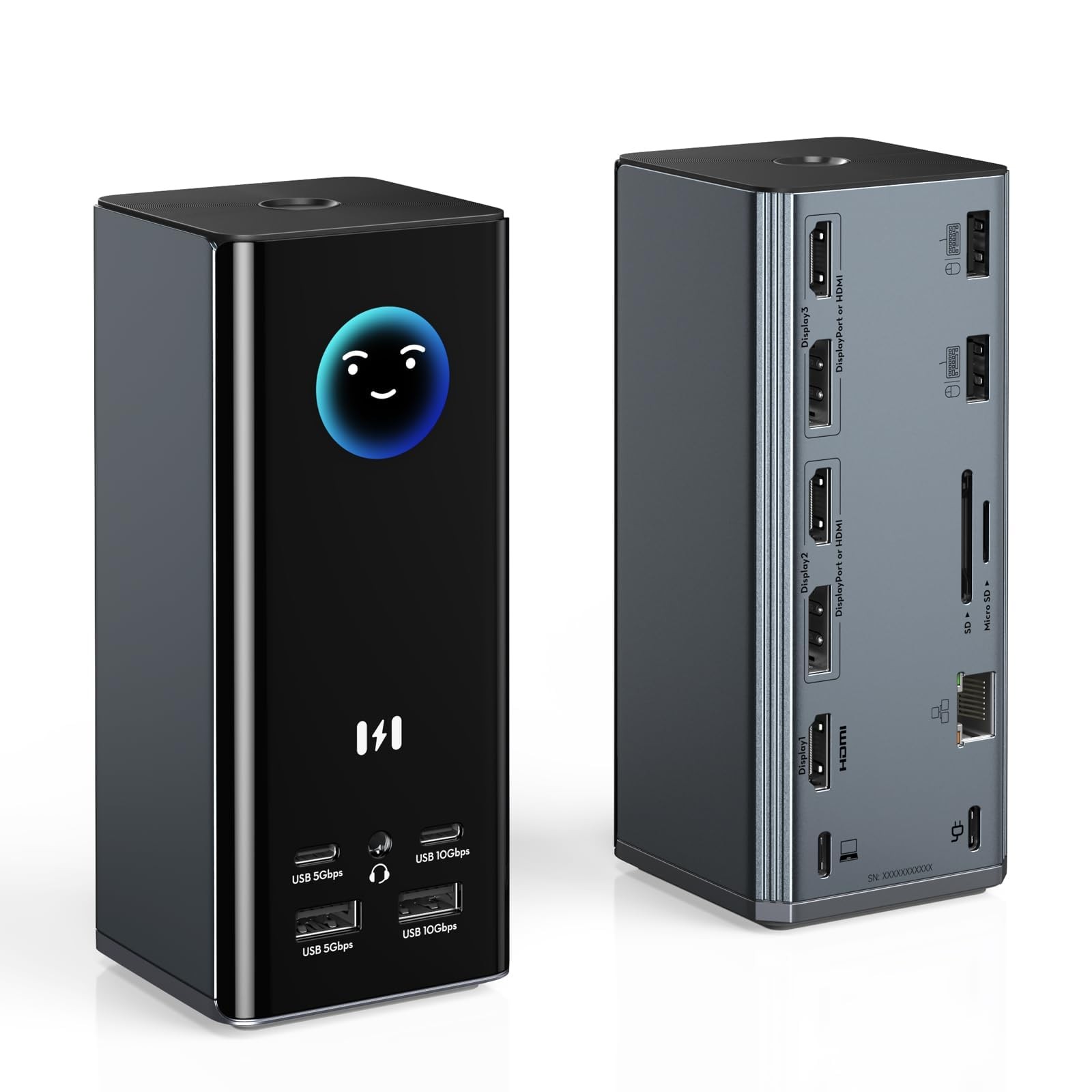 Selore Laptop Docking Station 3 Monitors, Triple 4K Display 3 HDMI 2 DP, Smar...