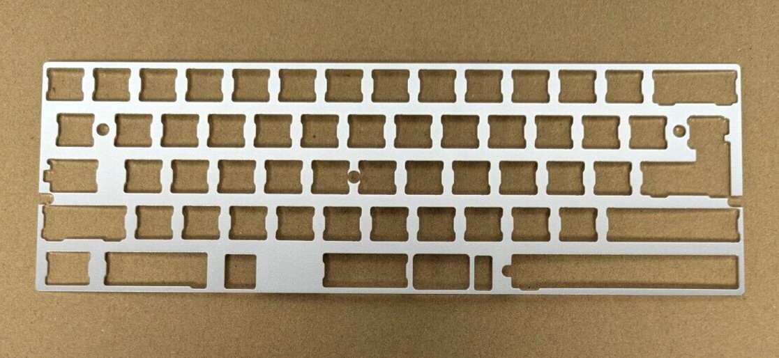 MASSDROP X GH60 XD64 ALUMINUM PLATE COLOR/SILVER LAYOUT LEFT MDX-12480-3