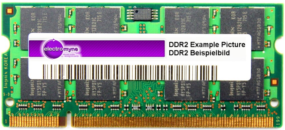 1GB ProMOS DDR2-667 RAM PC2-5300S 2Rx8 SO-DIMM V916765G24QCFW-F5 40Y8403 43C3815