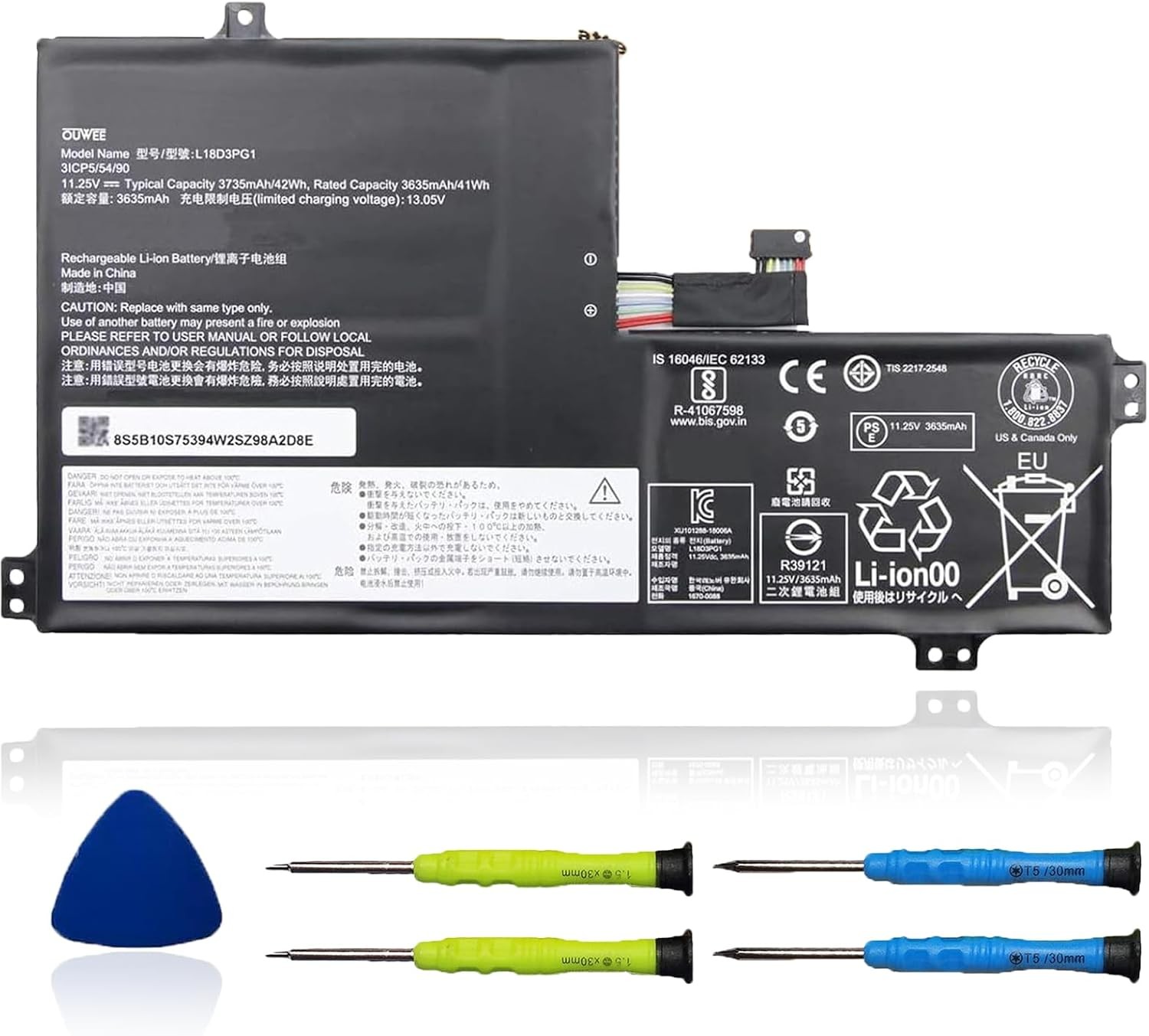 L18D3PG1 Laptop Battery Compatible with Lenovo 100E 500E Chromebook 1st Gen