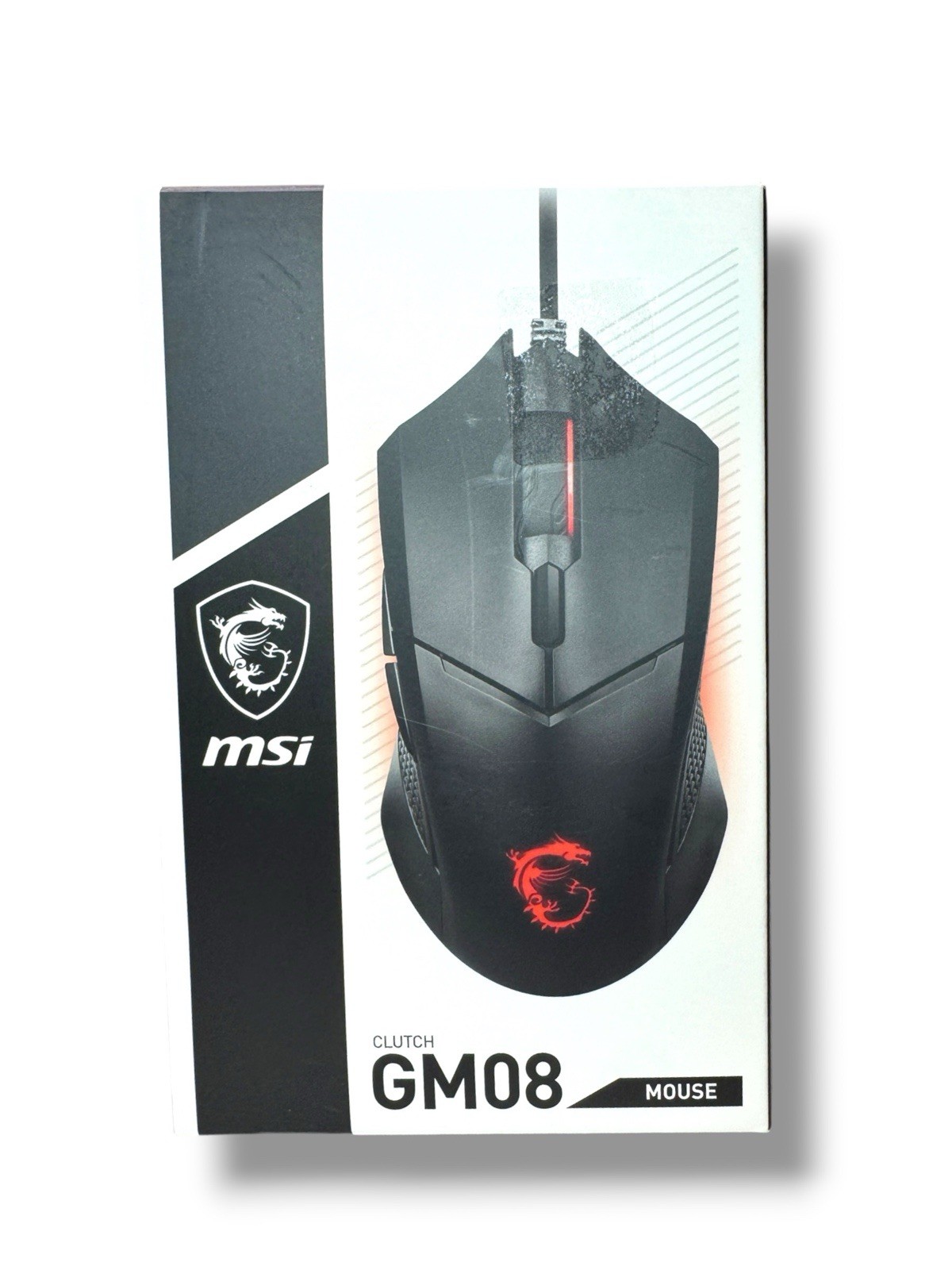 MSI Clutch GM08 Gaming Mouse 4200 DPI 6 Button Red LED Adjustable Weight USB