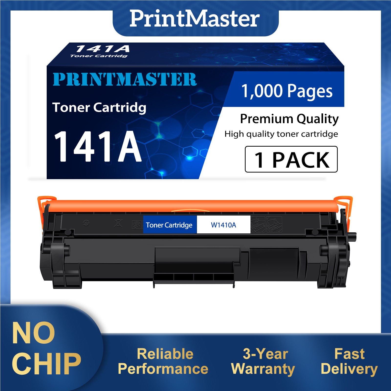 1Pack 141A Black Toner Cartridge Compatible for Hp LaserJet MFP M140w NO Chip