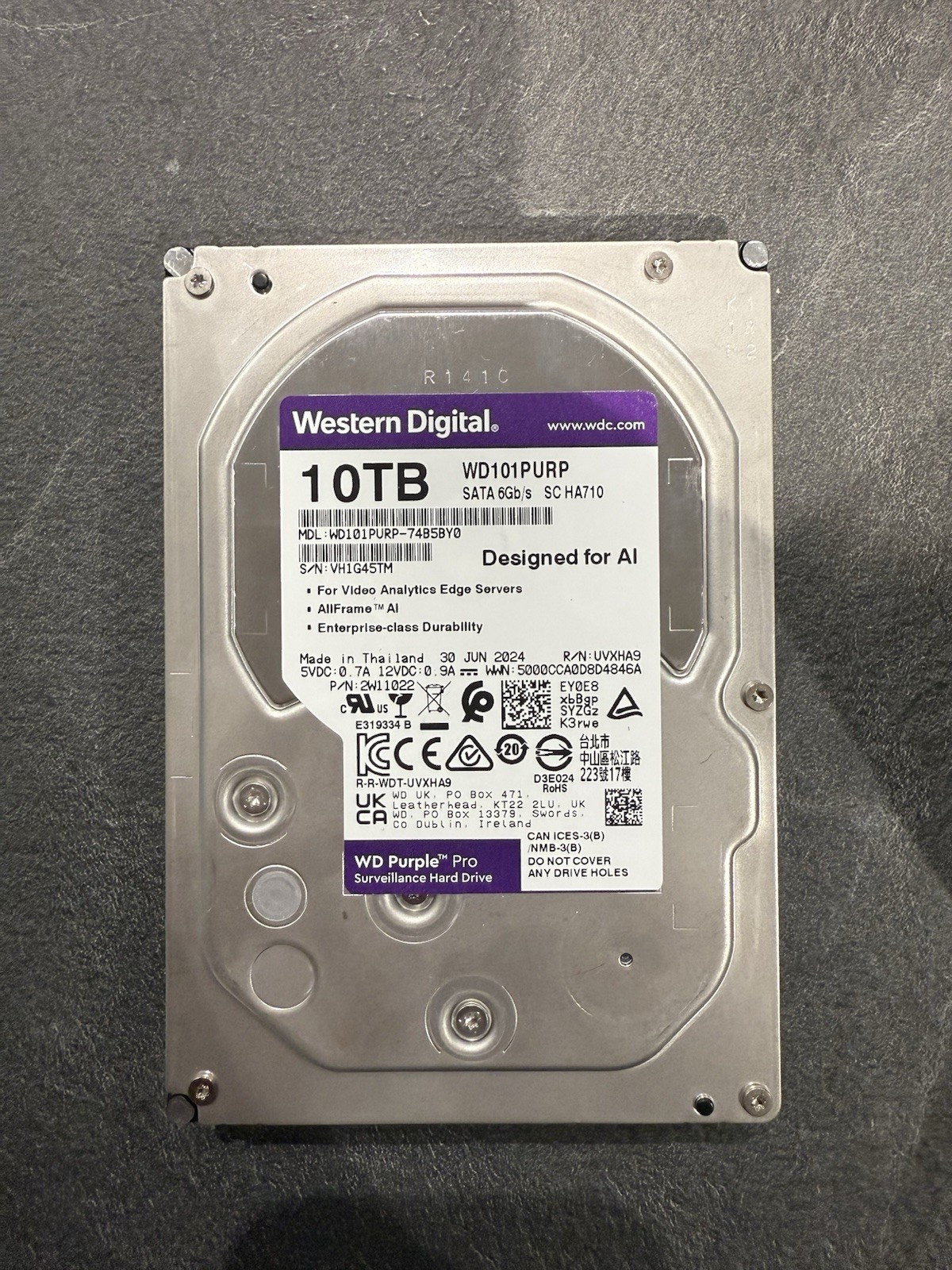 Compatible HDD WD  WD101PURP 10TB SATA III 7200 RPM 6Gbps 256MB 3.5" Inch