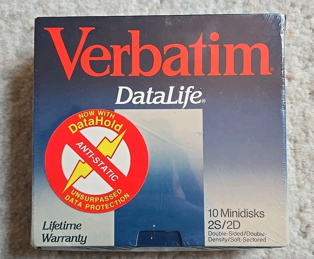 Verbatim DataLife 10 Minidisks 2S/2D Double Sided #MD 550-01 ... new in box