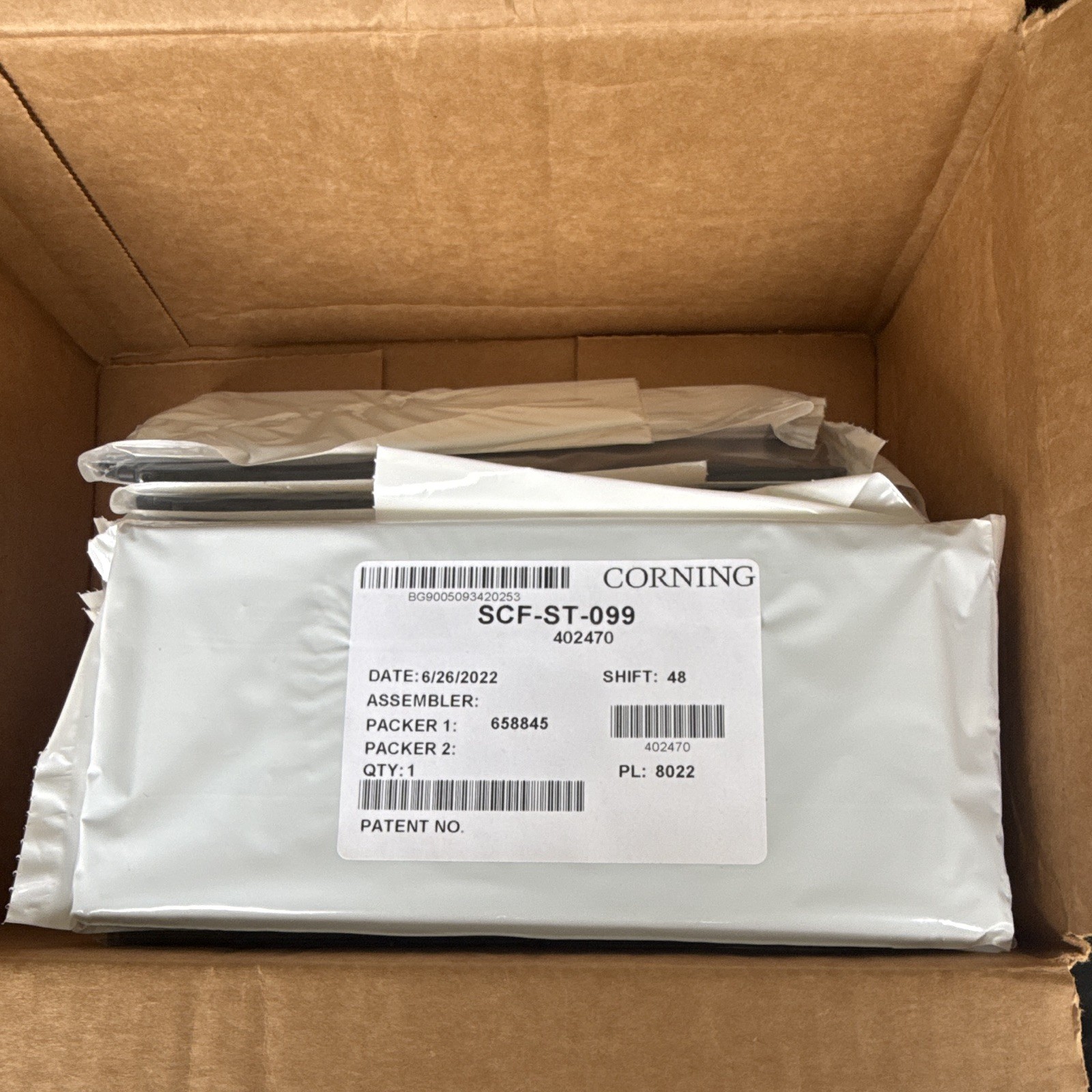 Corning 99 ST-ST Simplex Fiber Optic Optical Network Cable Black SCF-ST-099