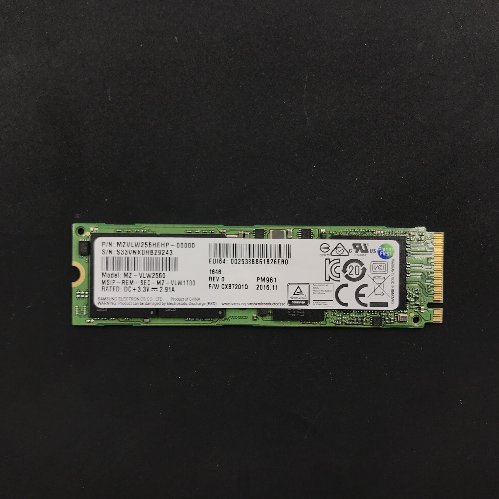 Samsung PM961 NVMe 256GB M.2 PCI Express X4 SSD MZVLW256HEHP Internal - OEM