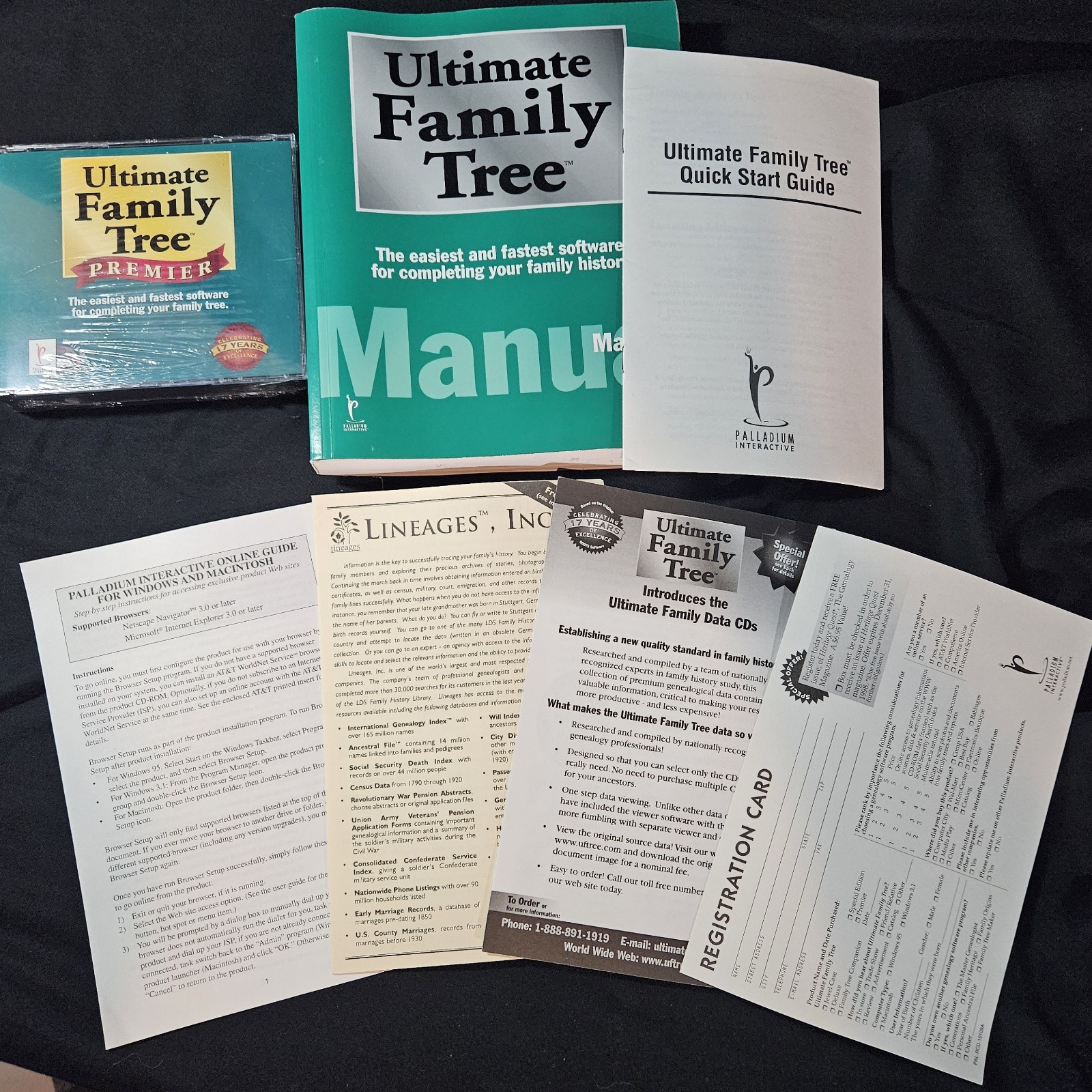 Ultimate Family Tree Premier Genealogy Software PC CD-ROM 1998 Sealed Disc