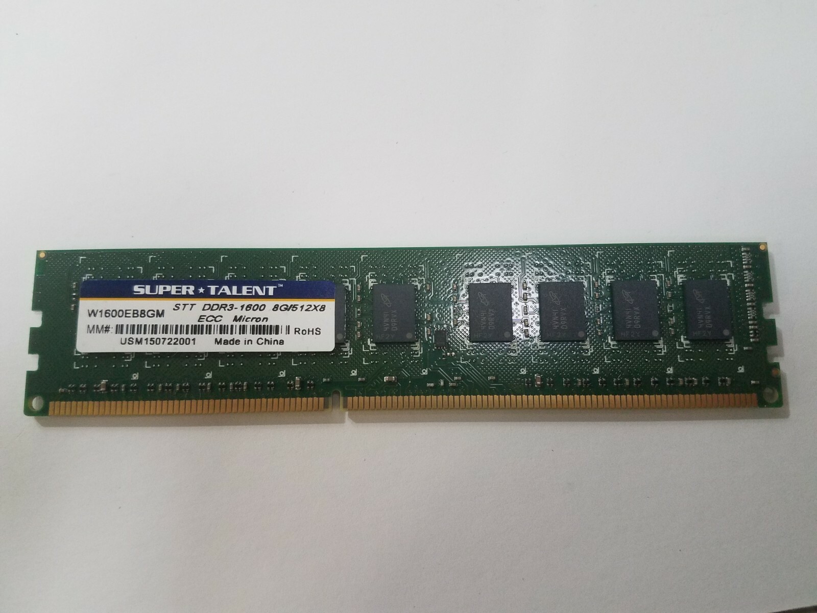 Super Talent DDR3-1600 8GB/512Mx8 ECC CL11 Micron Chip Server Memory