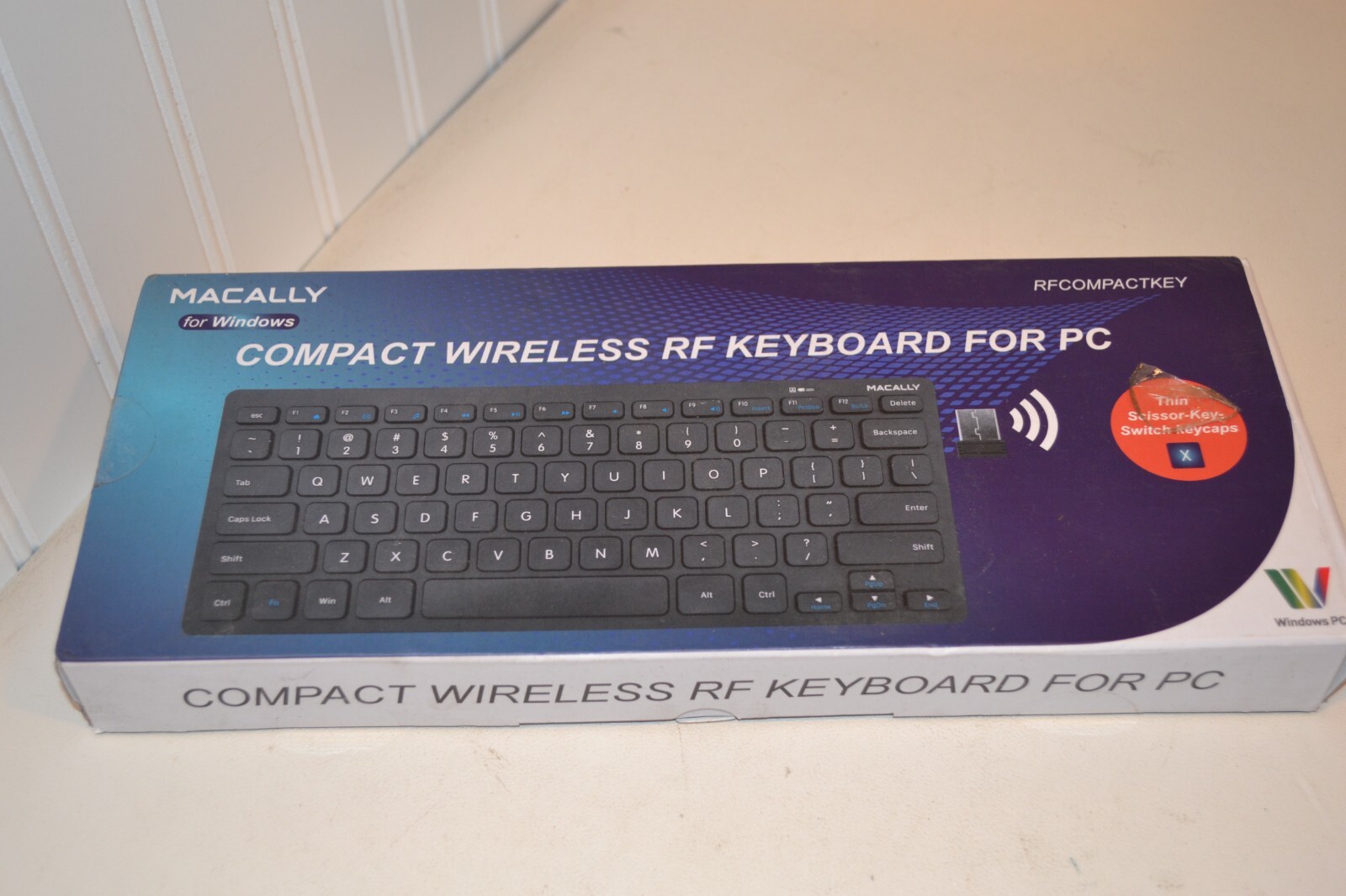 Macally for Windows Compact Wireless RF Keyboard for PC