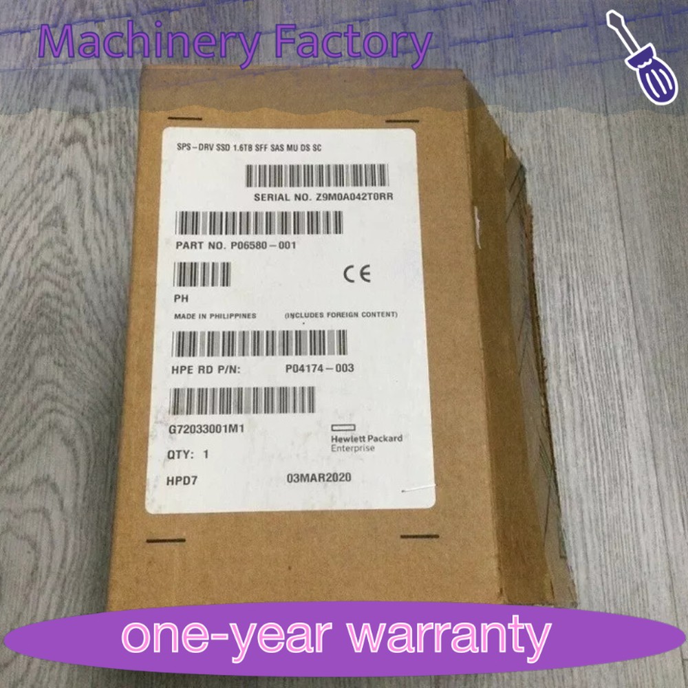NEW HPE P04533-B21 P06580-001 2.5'' 1.6TB SSD SAS 12G MU GEN10 Solid State Drive