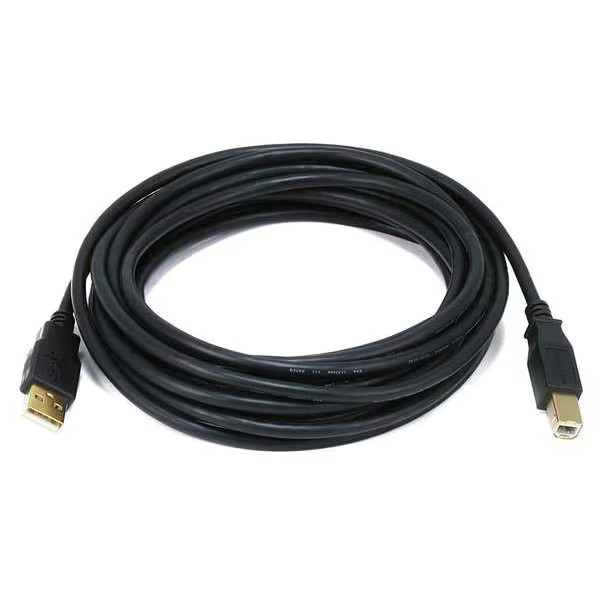 Monoprice Standard USB Cable,Black,15ft L 5440 Monoprice 5440 0844660054405