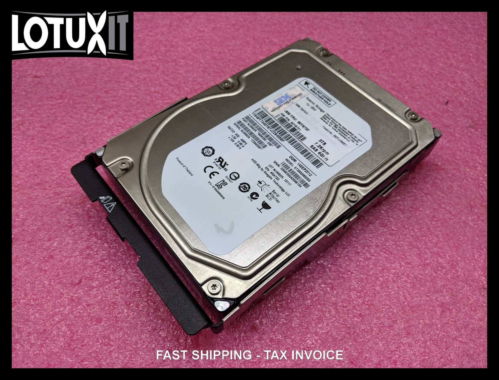 IBM 3TB 6G NL-SAS 7.2K 3.5" HDD 90Y8732 9SM260-039 DCS3700