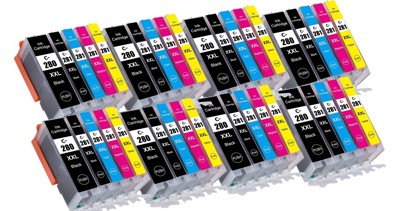 40PK Ink Tanks Set for PGI-280XXL CLI-281XXL Canon TR8622A TR8620A TS702A TR7520