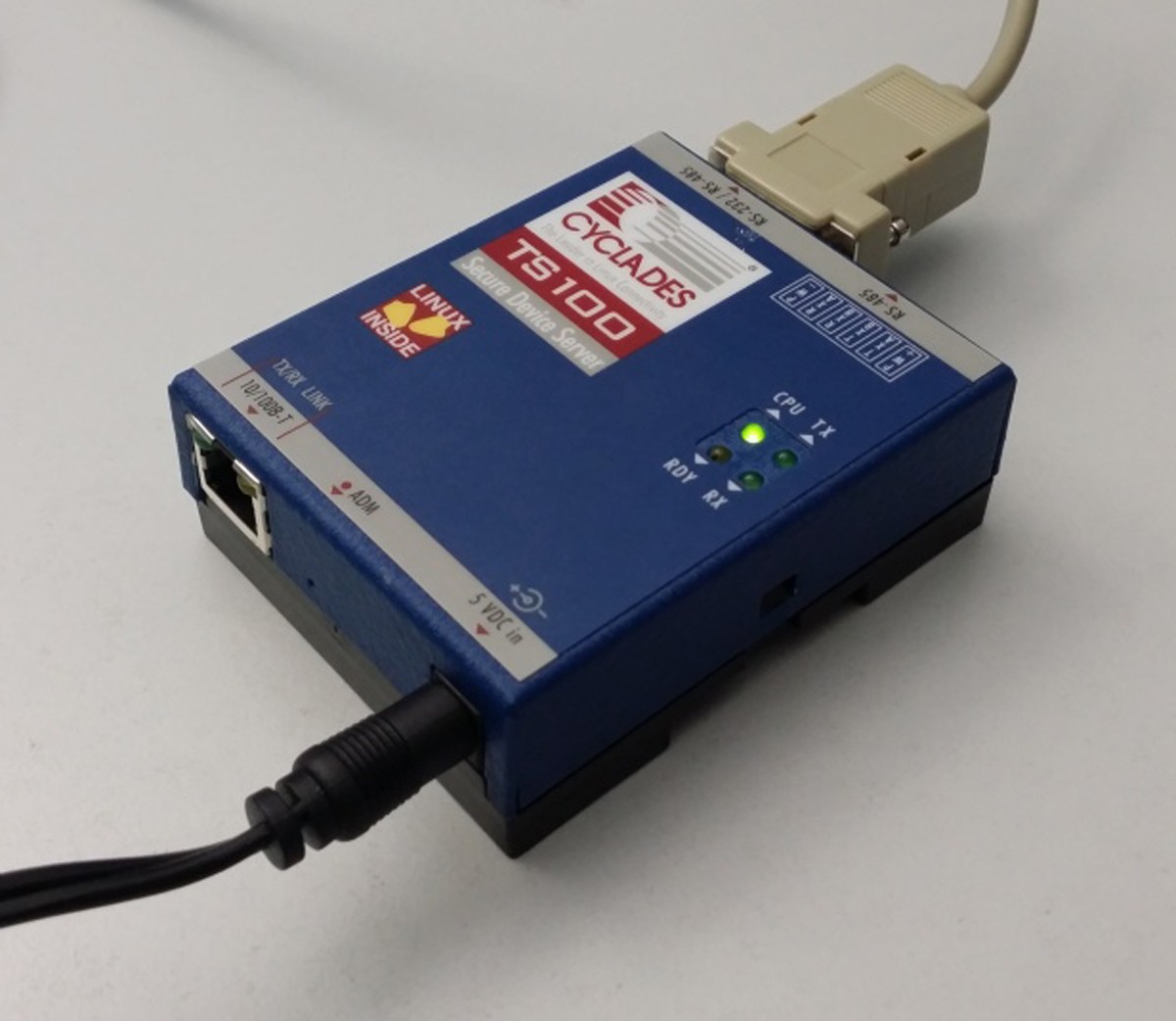 RS232 NETWORK SERVER Cyclades TS100 5 VDC TES4861 SERIAL TO TCP / IP