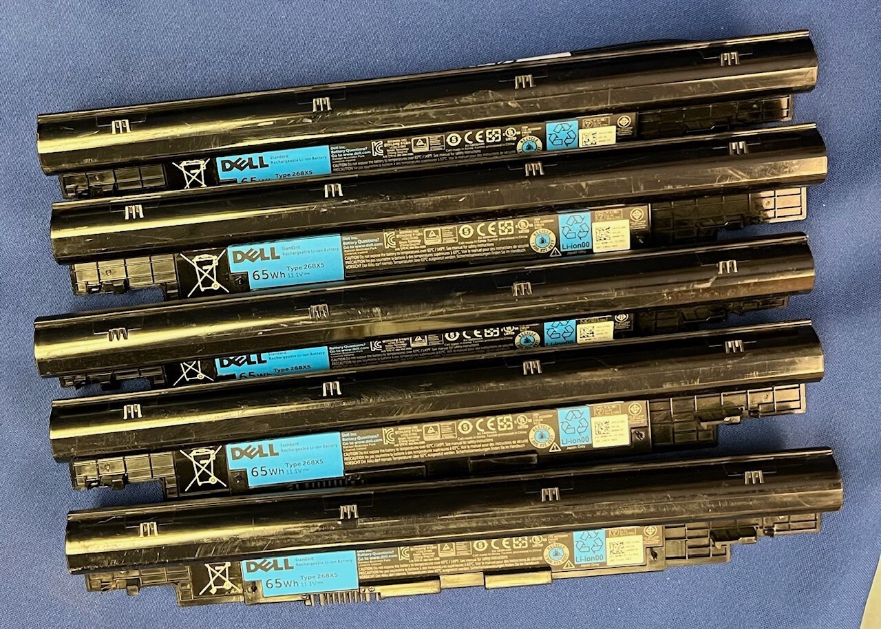 Lot of 5 Dell OEM 65wh 268X5 Battery for Dell Inspiron 13Z 14Z -BIOS "Normal"