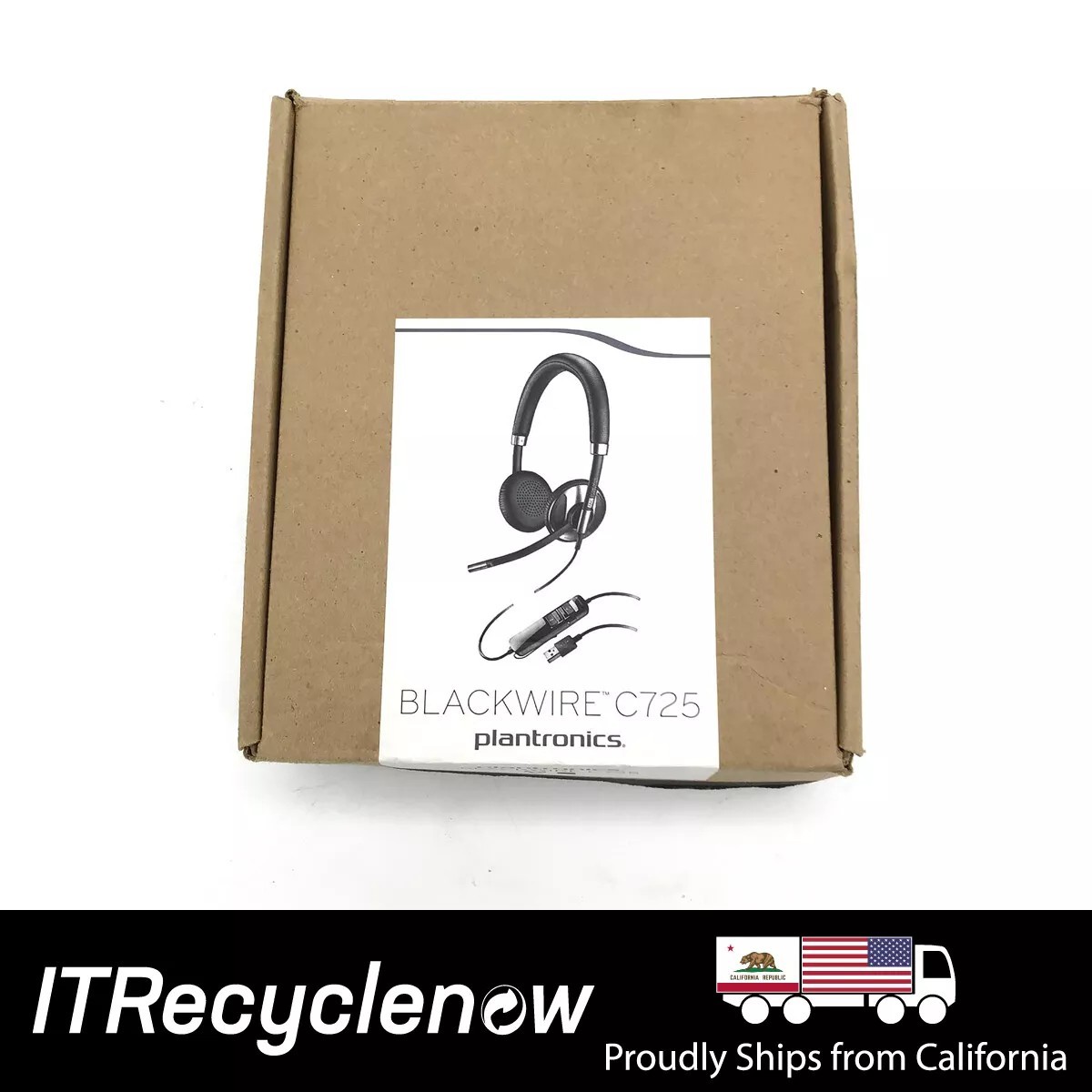 New Plantronics Blackwire C725 USB Wired Headset Active Noise Canceling