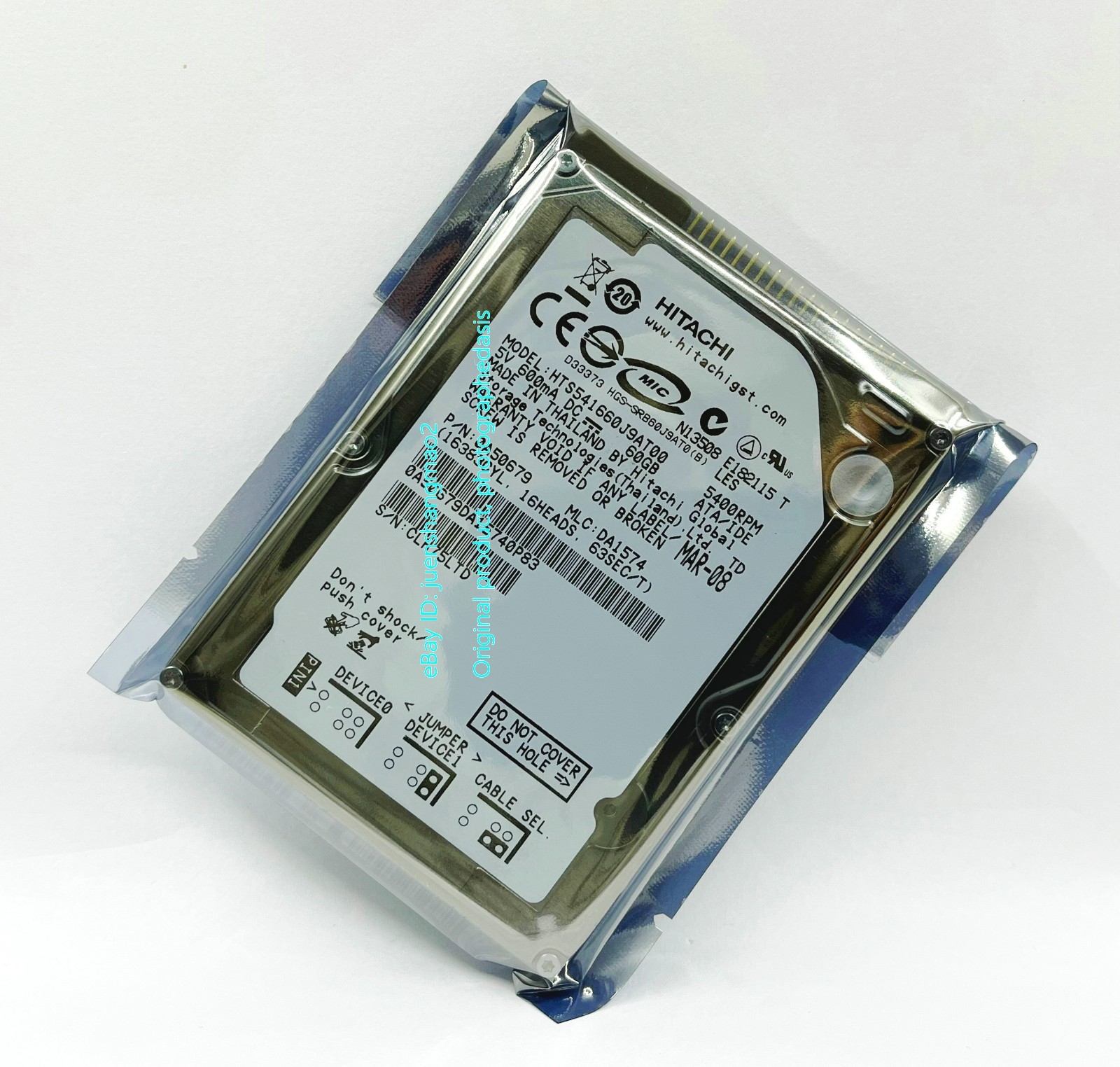 Hitachi 60GB 5400RPM HTS541660J9AT00 IDE 2.5-inch notebook hard drive